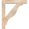 Ekena Millwork Funston Block Smooth Bracket w/ Offset Brace, Douglas Fir, 5 1/2"W x 28"D x 32"H BKT0604X28X32FST05SDF - alternate 3